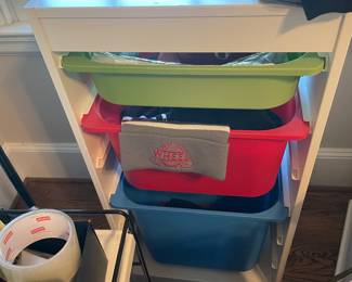 Ikea Trofast Storage with 3 Color Bins