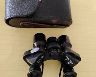 "spy" type binoculars with case