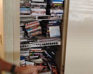 many DVDs & CDs