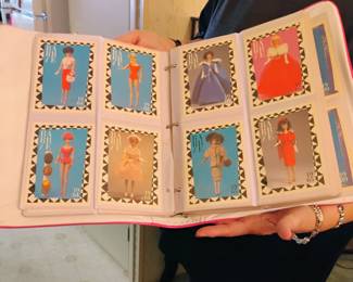 Book full of Barbie trading cards