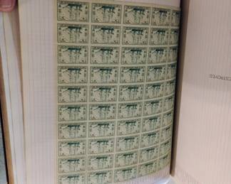 Old stamp collection book