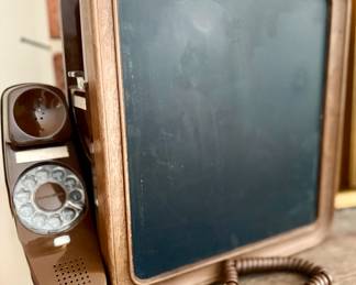 Brown Western Electric Noteworthy Rotary Wall Telephone