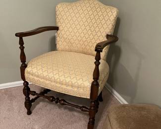 Really charming chair looks recently recovered.