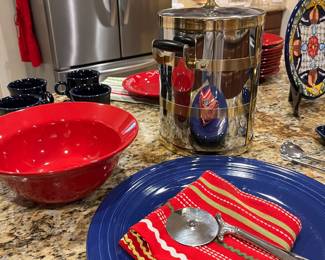 Some Fiesta old and new. Cute ice bucket