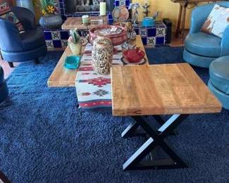 6295 Coffee table and 2 End tables contents on top NOT included