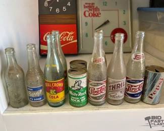 2535 8 Glass Bottles and 3 Soda Cans