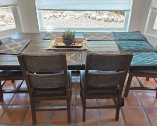 6215 6 Person Wooden Table Place Mats