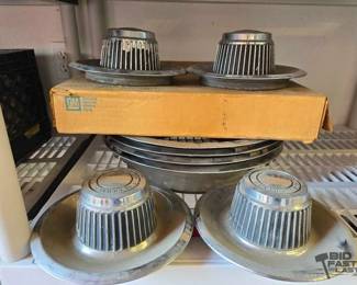 2055 Chevy Rally Hubcaps Wheel Trim Rings