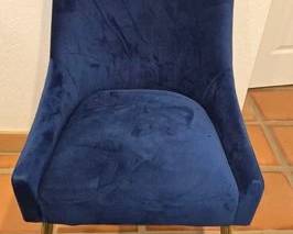 7305 Blue Velvet Side Chair
