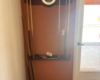 6250 Indian Motorcycle Pool Cue Wall Rack