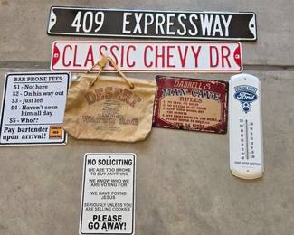 1105 7 Metal Signs Wall Decor