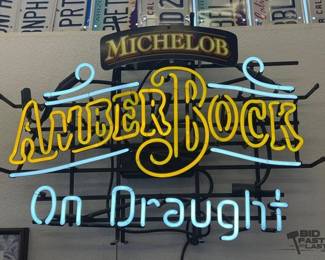 2180 Michelob Amber Brock Neon Sign