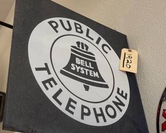 1920 Bell System Flange Sign, Underground Cable sign, and Telephone