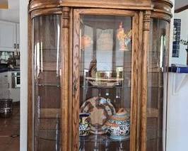 6220 Wooden Glass Curio Cabinet