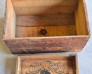 2120 Wooden Crate Old Crown Wooden Tray