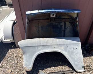 9710 1955 Chevy Truck Hood and Front Fender