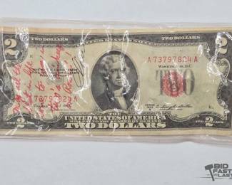 38 1953 Red Seal $2 Bill