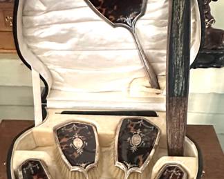Beautiful tortoise shell vanity set