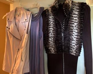 Tons of men’s and women’s clothing.  Many name brands and formal wear, including a tuxedo.