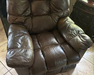 Leather rocker/recliner $175.