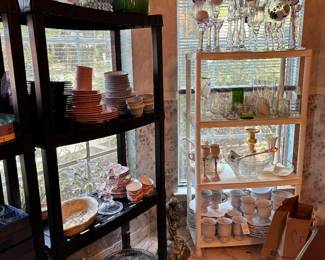 Lots of glass decor.