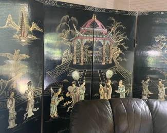 4 panel Asian screen