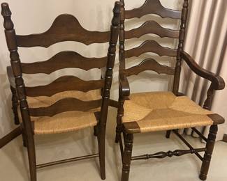 French country vintage ladderback cane seat  straight back Chairs $95 ea
