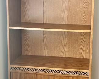 3 shelf unit with cupboard bottom 29.5x12x71”
(2) available at $50ea