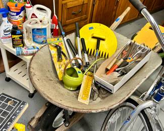 Wheel barrel $39
Garden tools & chemicals
