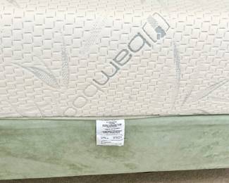 Queen, bamboo mattress set and frame $165
