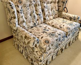 Reupholstered vintageloveseat 60”w x 45d x 17@ floor to seat $95