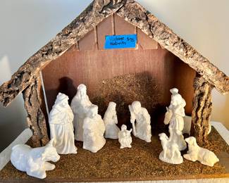 Vintage ceramic nativity $75