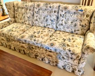 Reupholstered Sofa Couch 86”w x 45d x 17 flr to seat $150