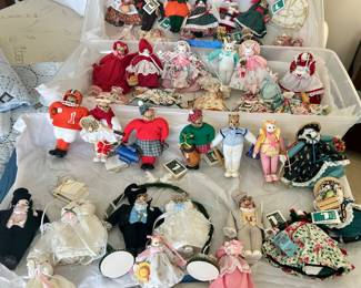 Just Ducky various animal dressed dolls $20 ea
Wedding, all holidays, sports