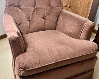 Rowe mocha brown upholstered chair $50