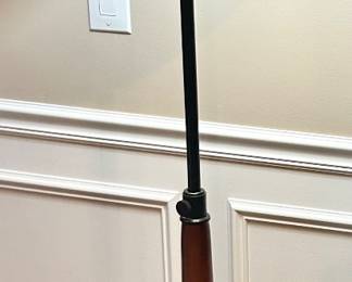 Adjustable solid brass & wood 65”h floor lamps $45