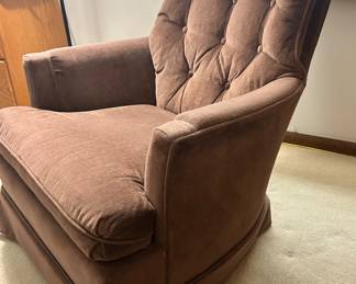 Rowe mocha brown upholstered chair $50