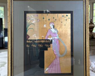 Large signed and numbered Lillian Shao Serigraph "Cabaret Suite"