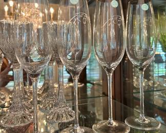 Tiffany Carolina Panthers stemware (4)