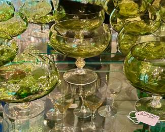 Union Street hand blown glass stemware