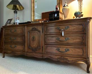 Vintage Thomasville French Provincial dresser and matching nightstand