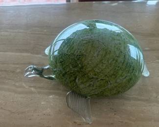Beautiful Green Glass Turtle