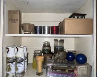 2 Shelf Cubbie and Candle Lot