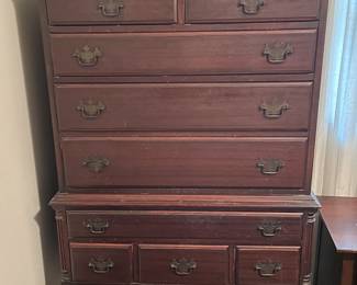 Vintage Mahogany Highboy Chest