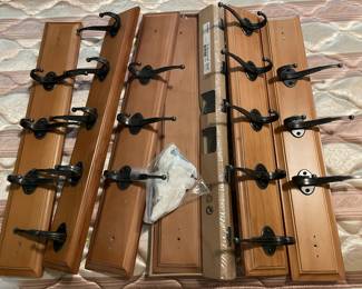 6 Wooden Wall Mounted Coat Racks