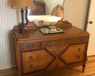 Art Deco Longest Chest of Drawers with Mirror