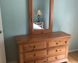 Broyhill Low Chest of Drawers with Mirror