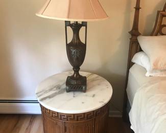 Thomasville Side Tables (Greek Key Pattern), Pair of