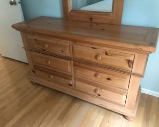Broyhill Low Chest of Drawers with Mirror