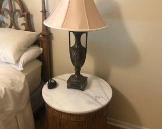 Thomasville Side Tables (Greek Key Pattern), Pair of